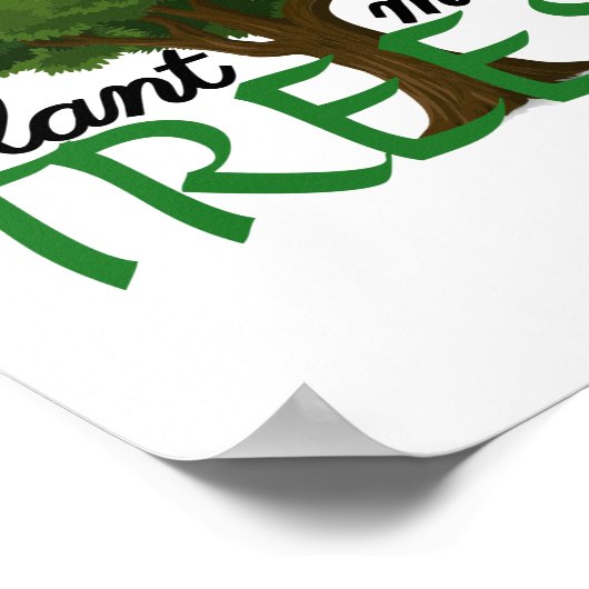 Plant more trees - tree design and quote poster (Ecke)