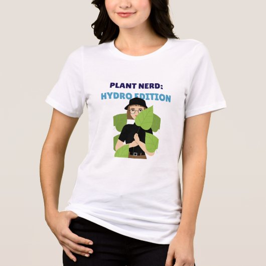 Plant Nerd: Hydro Edition Hydroponic Indoor Garden Tri-Blend Shirt (Vorderseite)