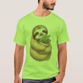 Plant Parent Sloth — Cute Sloth for Plant Lovers T-Shirt (Vorderseite)