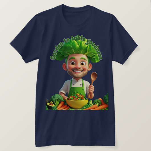 Plant-Powered Chef – Cooking with Kindness T-Shirt (Design vorne)