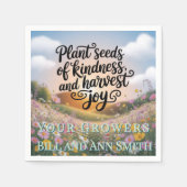 Plant Seeds of Kindness Customizable  Serviette (Vorderseite)