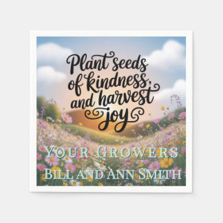 Plant Seeds of Kindness Customizable Serviette