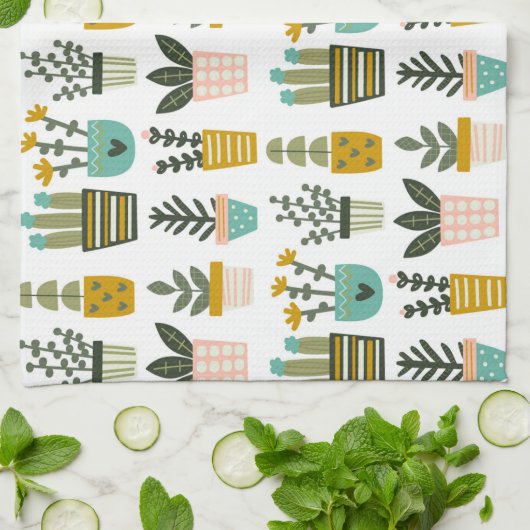 Plant Wall Geschirrtuch (Gefaltet)