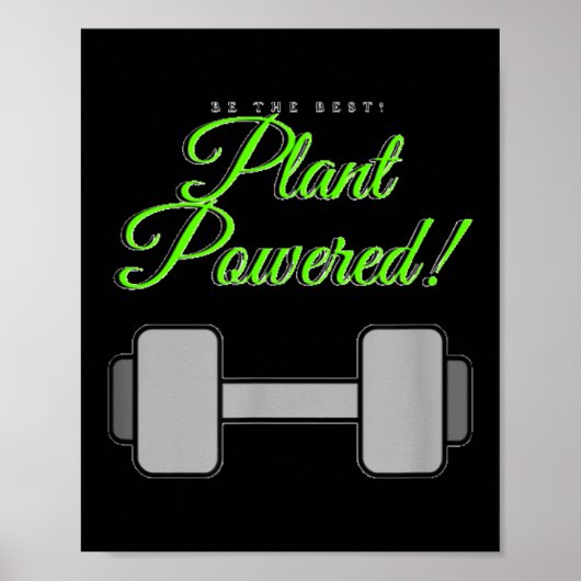 Plant Wered Gym Motivation Vegetarian  Poster (Vorne)