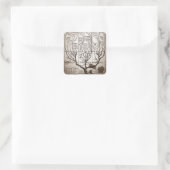 Plantae Protista Animalia Quadratischer Aufkleber (Tasche)