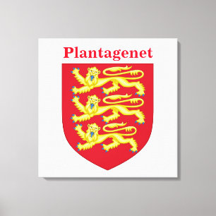 Plantagenet Royal Wappen mit Namensbezeichnung Leinwanddruck