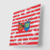 Plantagenetze Quadratische Wanduhr (Winkel)