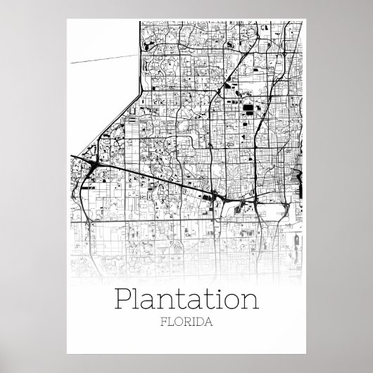 Plantagenkarte - Florida - Stadtplan Poster (Vorne)