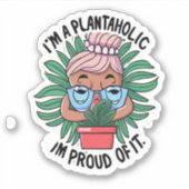 PLANTAHOLIC GARDENER PFLANZE LOVER BLUME Sticker (Vorderseite)