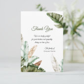 Plantain Blätter Beileid Danke Karte (Stehend Vorderseite)