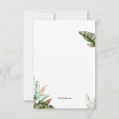 Plantain Blätter Beileid Danke Karte (Rückseite)