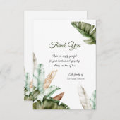 Plantain Blätter Beileid Danke Karte (Vorne/Hinten)