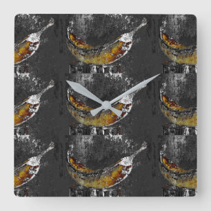 plantain plain quadratische wanduhr