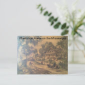 Plantation Zuhause auf dem Mississippi. Postkarte (Stehend Vorderseite)