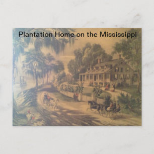 Plantation Zuhause auf dem Mississippi. Postkarte