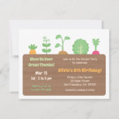 Planter Box Kids Garden Geburtstagsparty Einladung (Vorderseite)