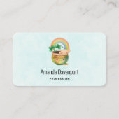 Planter mit Regenbogen und Klee Visitenkarte (Vorderseite)