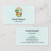 Planter mit Regenbogen und Klee Visitenkarte (Vorne/Hinten)