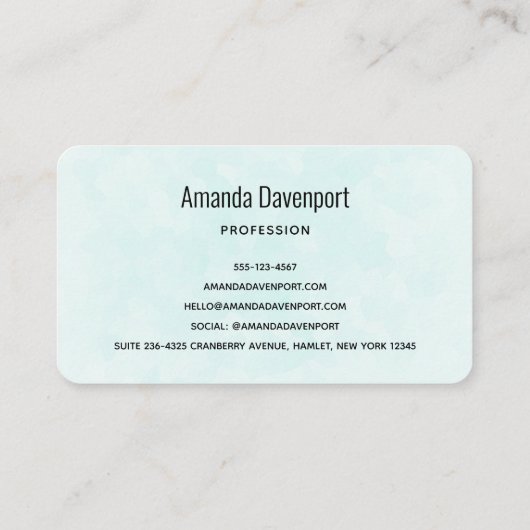 Planter mit Regenbogen und Klee Visitenkarte (Rückseite)