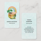 Planter mit Regenbogen und Klee Visitenkarte (Vorne/Hinten)