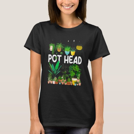 Planter Pot Head Pflanze Blume Blume Plan T-Shirt (Vorderseite)