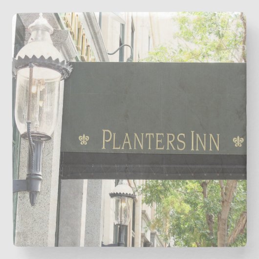 Planters Inn Charleston, SC. Marmorstein-Untersetz Steinuntersetzer (Vorderseite)