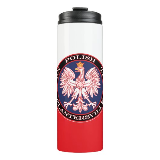 Plantersville Runde Polnisch Texan Thermosbecher (Vorderseite)