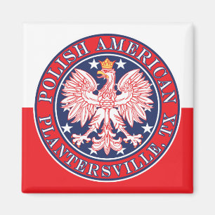 Plantersville Texas Polnischer Adler Magnet