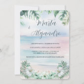 Plantillas de boda tropicales en acuarela einladung (Vorderseite)