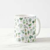 Plantita House Pflanze und Pots Muster Kaffeetasse (VorderseiteRechts)