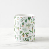 Plantita House Pflanze und Pots Muster Kaffeetasse (Mittel)