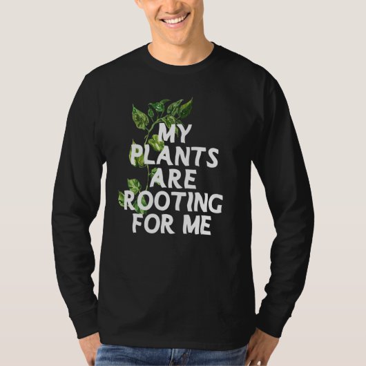 Plants Are Rooting For Me Philodendron Micans Mons T-Shirt (Vorderseite)