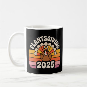 Plantsgiving 2025 Vegan Friendsgiving Retro-Abzeic Kaffeetasse