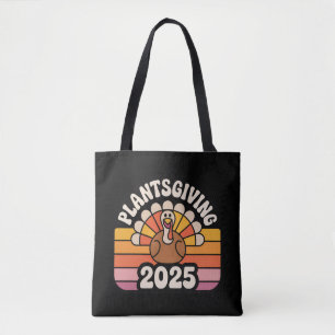 Plantsgiving 2025 Vegan Friendsgiving Retro-Abzeic Tasche