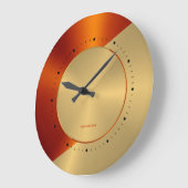 Planuhr für metallisches Gold und rotes geometrisc Große Wanduhr (Winkel)