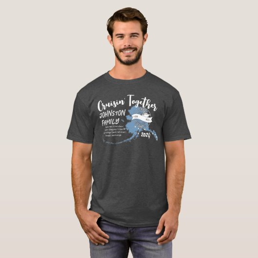 Planung der Alaskan Ferien Kreuzfahrt T-Shirt (Vorne ganz)