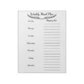 Planung der Mahlzeiten Notizblock (Rotiert)