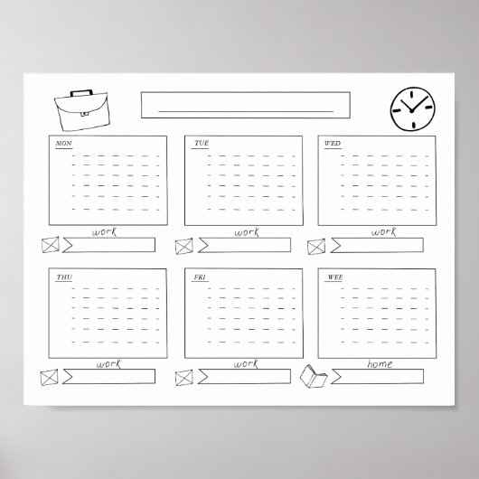 Planung für die Woche Poster (Vorne)