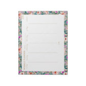 PLANUNG FÜR hübsche tropische Blumenwoche Notizblock (Rotiert)