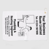 Planung für Installations- und Heizungstechnik Golfhandtuch (Horizontal)