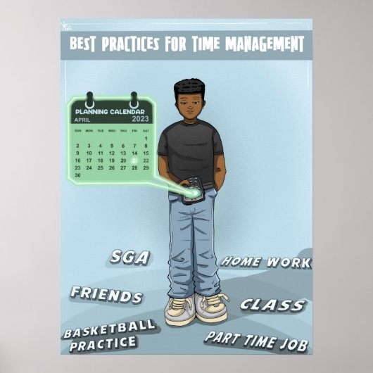 Planung und Zeitmanagement (Matte) Poster (Vorne)