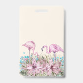 PLANUNGSGaben für Bride - Flamingo Thema Ausweis (Rückseite)