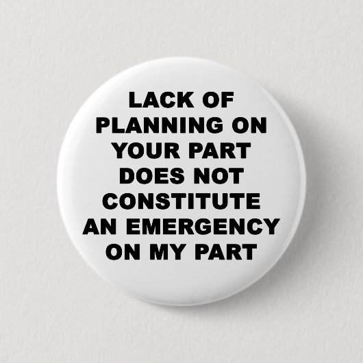 Planungsmangel Button (Vorderseite)