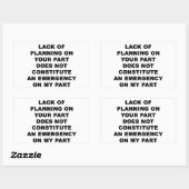 Planungsmangel Rechteckiger Aufkleber (Blatt)