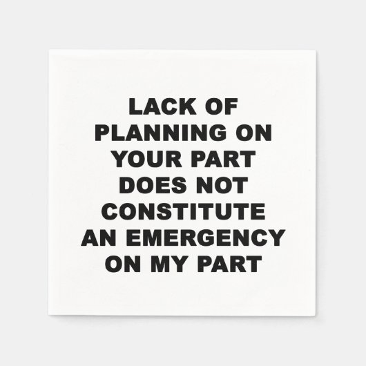 Planungsmangel Serviette (Vorderseite)