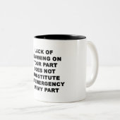 Planungsmangel Zweifarbige Tasse (VorderseiteRechts)