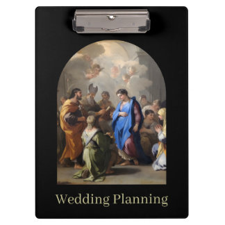 Planungstagebuch für die katholische Hochzeit von Klemmbrett