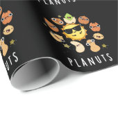 Planuts Funny Astronomy Nuts Pun Dark BG Geschenkpapier (Rolleneckpunkt)
