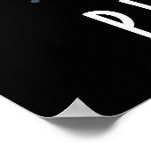 Planuts Funny Astronomy Nuts Pun Dark BG Poster (Ecke)