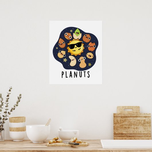 Planuts Funny Astronomy Nuts Pun Poster (Küche)
